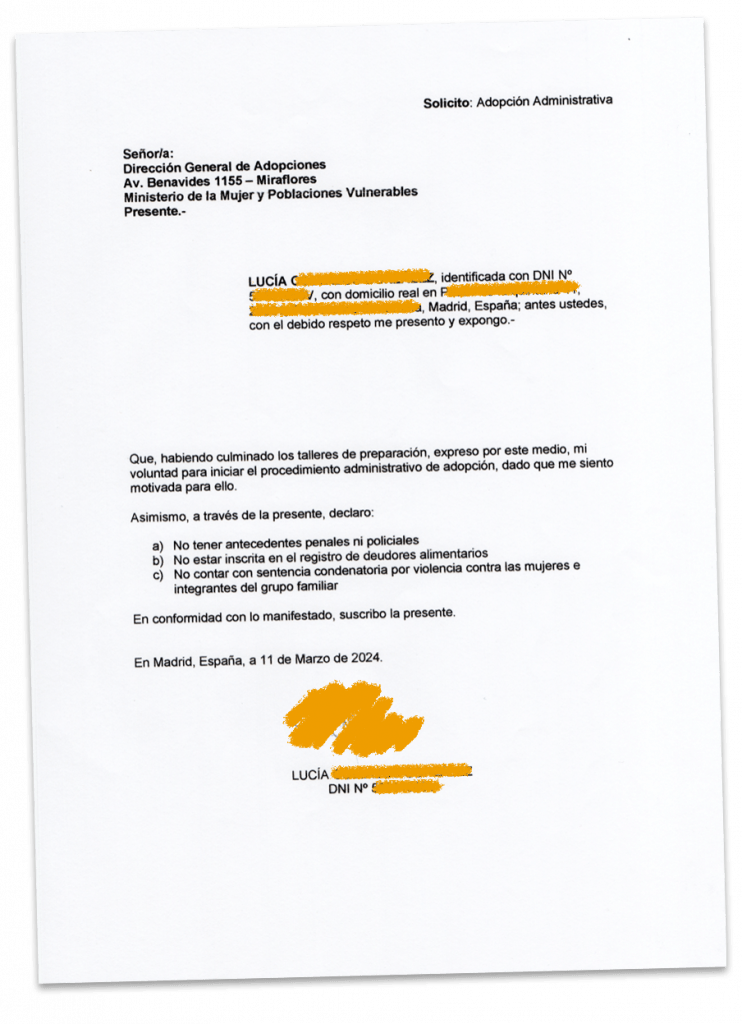 Solicitud firmada